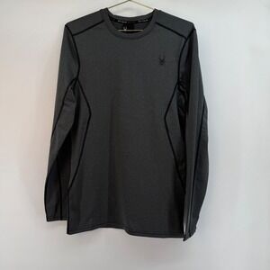 Spyder Active Men's Small Gray Long Sleeve Performance Shirt ProWeb